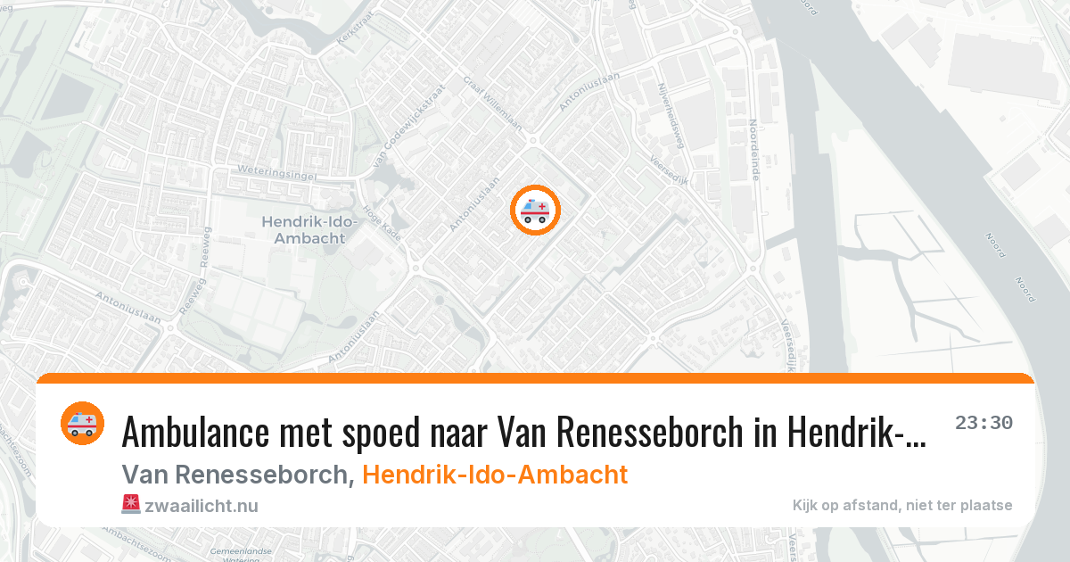 Ambulance met spoed naar Van Renesseborch in Hendrik-Ido-Ambacht — 25 jul 2026