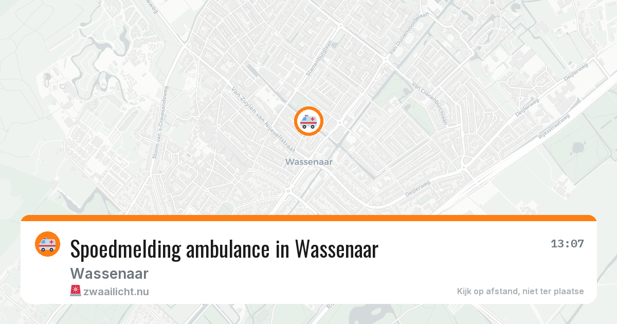 Spoedmelding ambulance in Wassenaar — 29 mei 2026