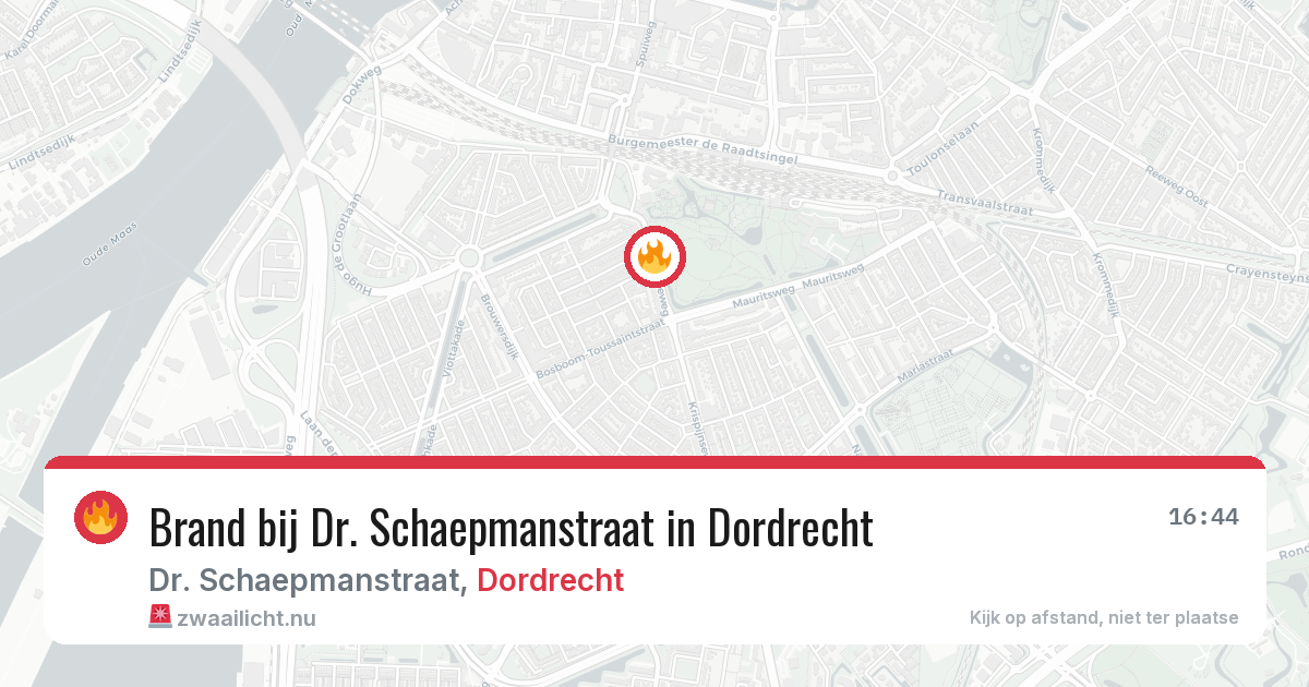 Brand bij Dr. Schaepmanstraat in Dordrecht — 13 jul 2026