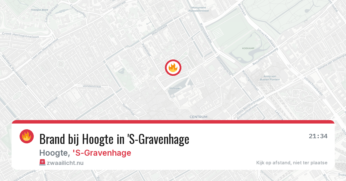 Brand bij Hoogte in 'S-Gravenhage — 23 jul 2026
