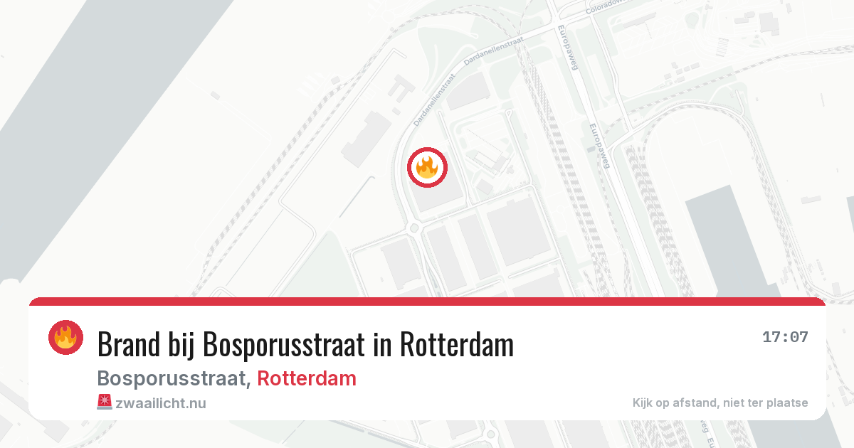 Brand bij Bosporusstraat in Rotterdam — 21 apr 2026