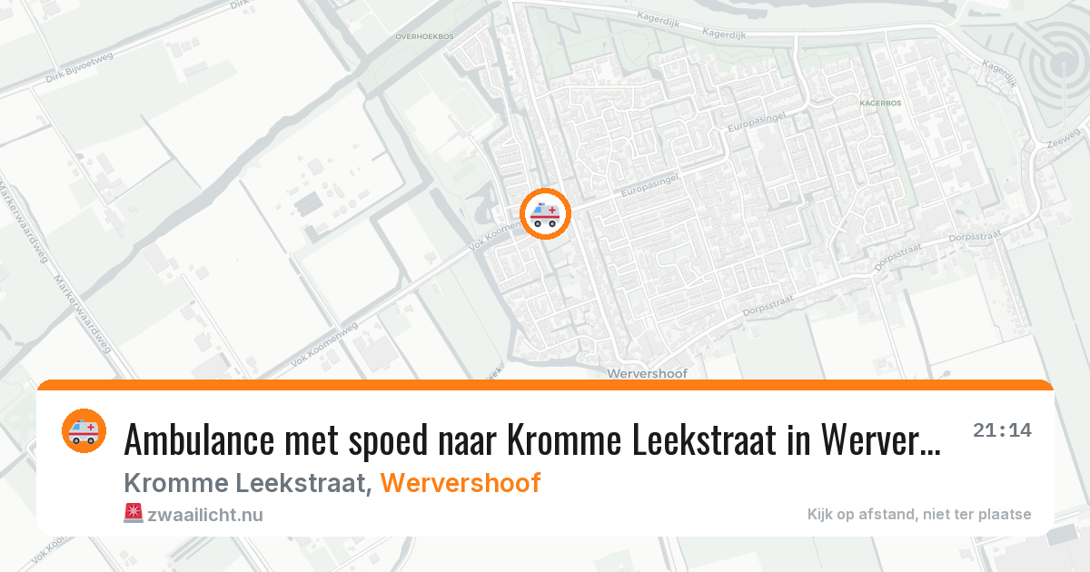 Ambulance met spoed naar Kromme Leekstraat in Wervershoof — 23 jul 2026