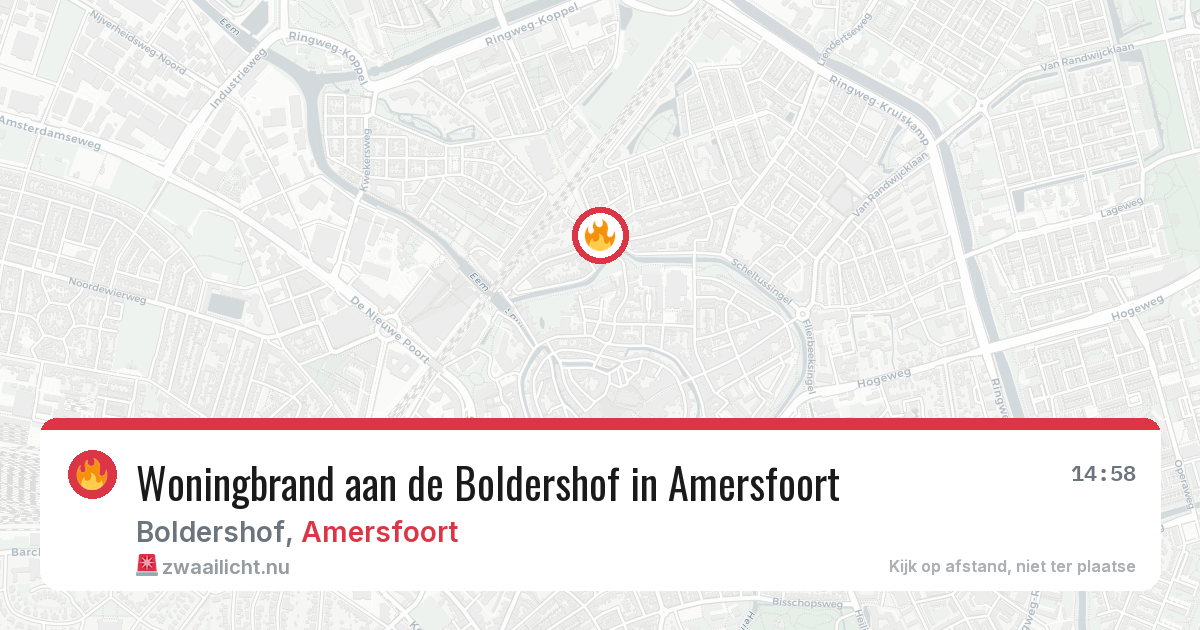 Woningbrand aan de Boldershof in Amersfoort — 28 apr 2026