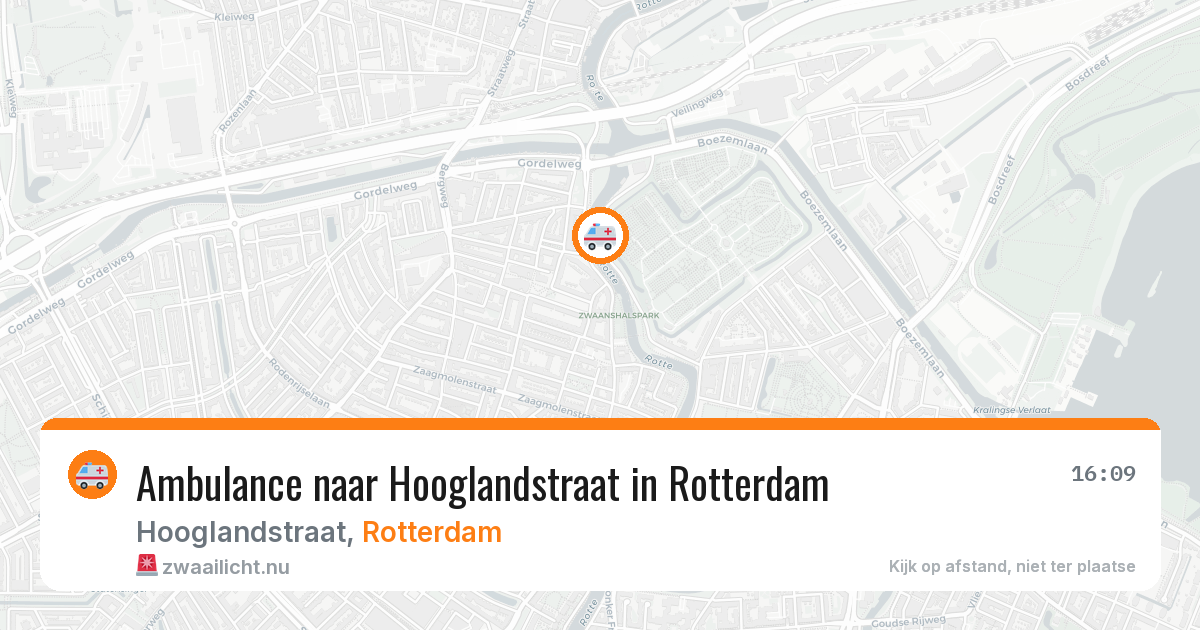 Ambulance naar Hooglandstraat in Rotterdam — 22 mrt 2026