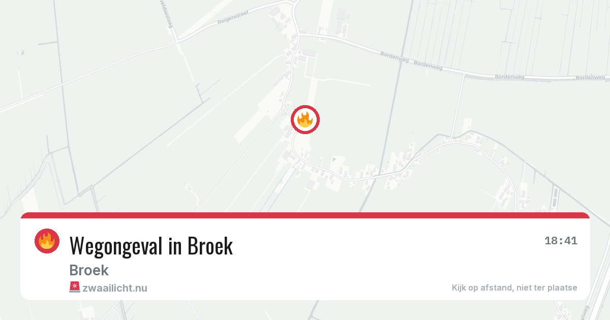 Wegongeval in Broek — 5 jun 2026
