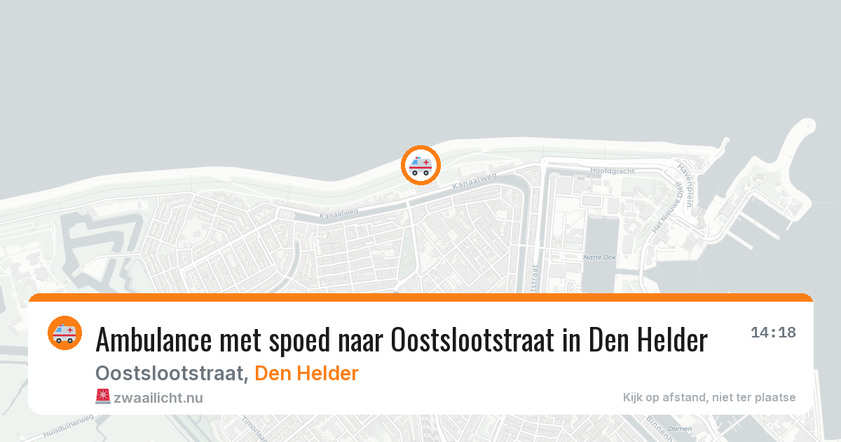 Ambulance met spoed naar Oostslootstraat in Den Helder — 8 mei 2026