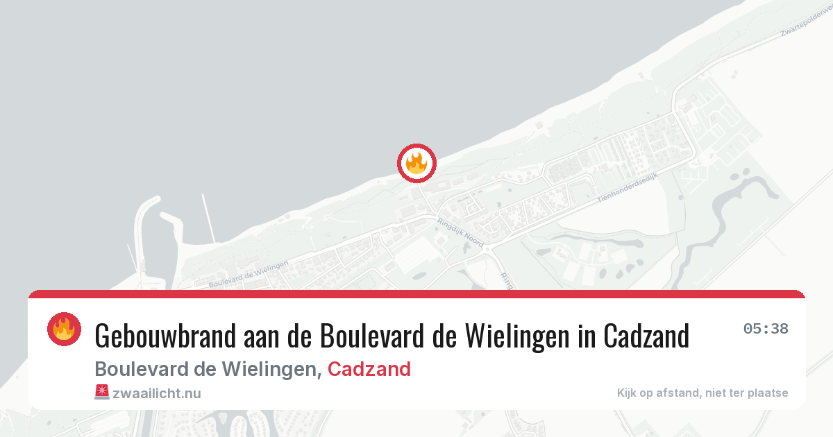 Gebouwbrand aan de Boulevard de Wielingen in Cadzand — 14 mei 2026