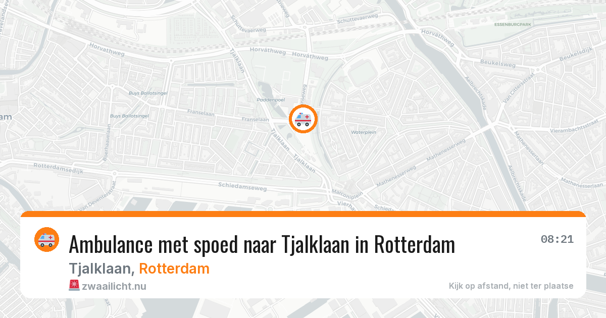 Ambulance met spoed naar Tjalklaan in Rotterdam — 20 mei 2026
