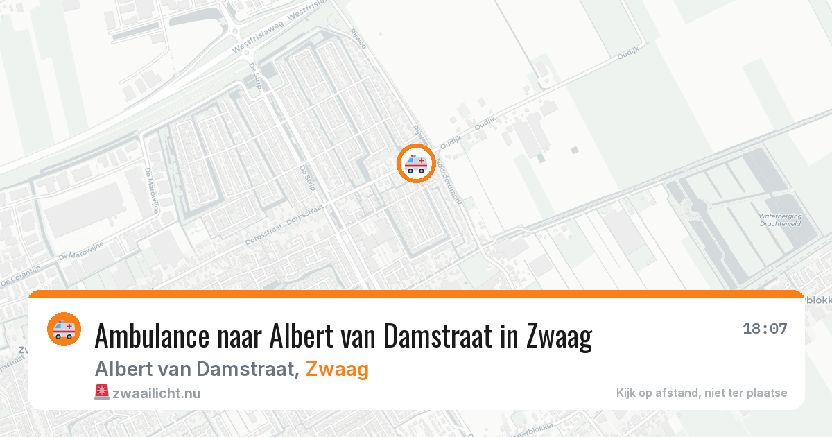 Ambulance naar Albert van Damstraat in Zwaag — 23 jul 2026