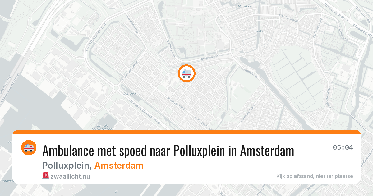 Ambulance met spoed naar Polluxplein in Amsterdam — 18 mrt 2026