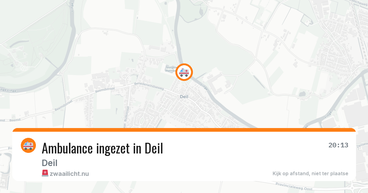 Ambulance ingezet in Deil — 22 apr 2026 | 🚨 Zwaailicht.nu