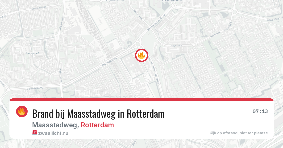 Brand bij Maasstadweg in Rotterdam — 27 mei 2026