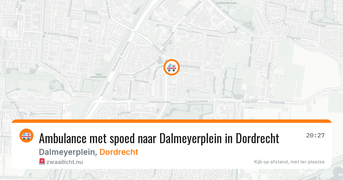 Ambulance met spoed naar Dalmeyerplein in Dordrecht — 26 mrt 2026