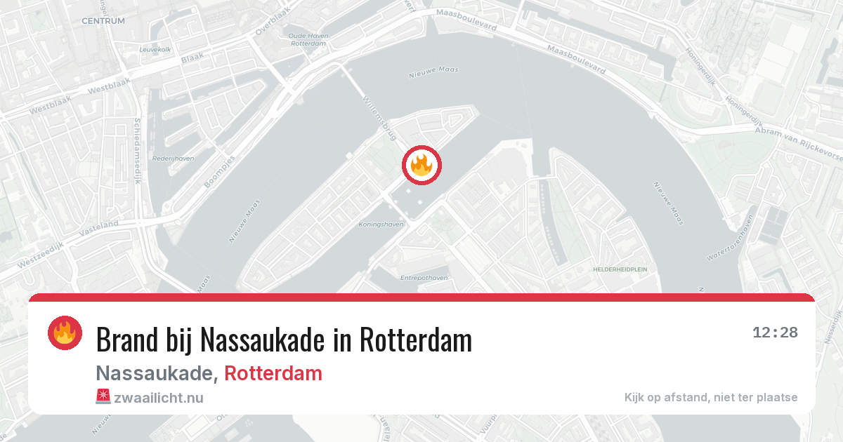 Brand bij Nassaukade in Rotterdam — 14 jul 2026