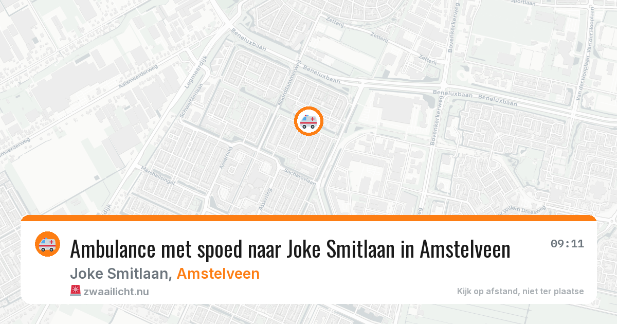 Ambulance met spoed naar Joke Smitlaan in Amstelveen — 22 jul 2026