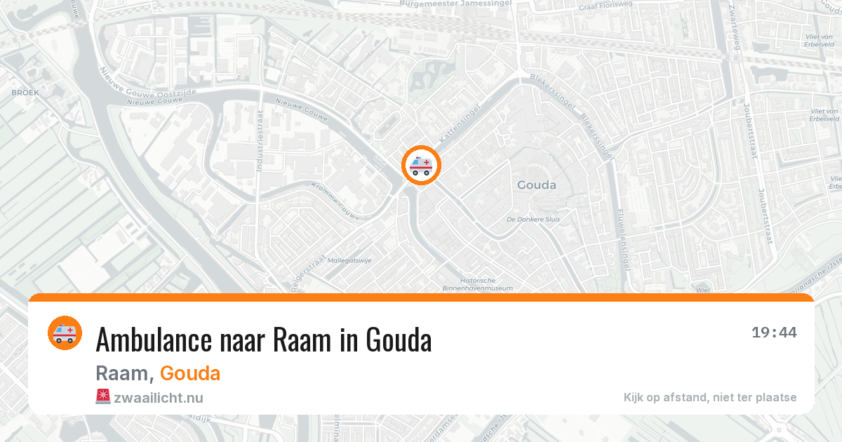 Ambulance naar Raam in Gouda — 14 mrt 2026