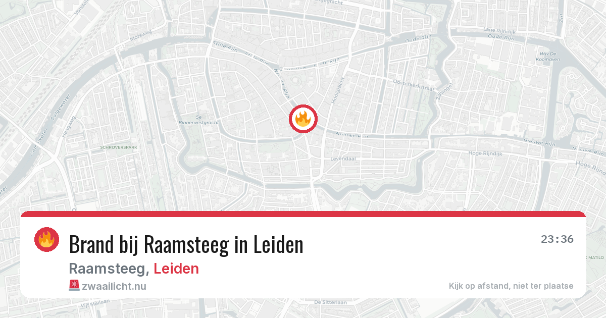 Brand bij Raamsteeg in Leiden — 18 mei 2026