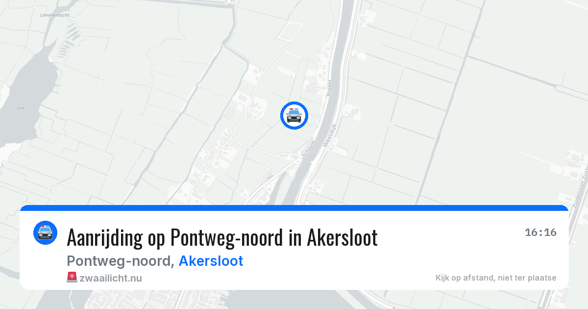 Aanrijding op Pontweg-noord in Akersloot — 11 mei 2026