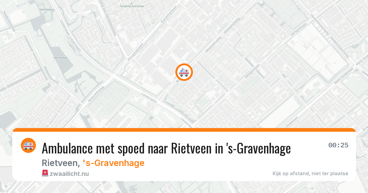 Ambulance met spoed naar Rietveen in 's-Gravenhage — 25 mei 2026