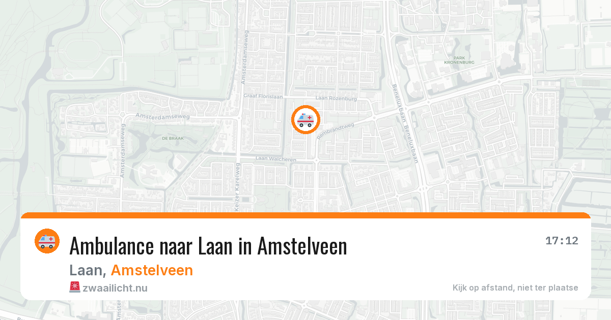 Ambulance naar Laan in Amstelveen — 13 jul 2026
