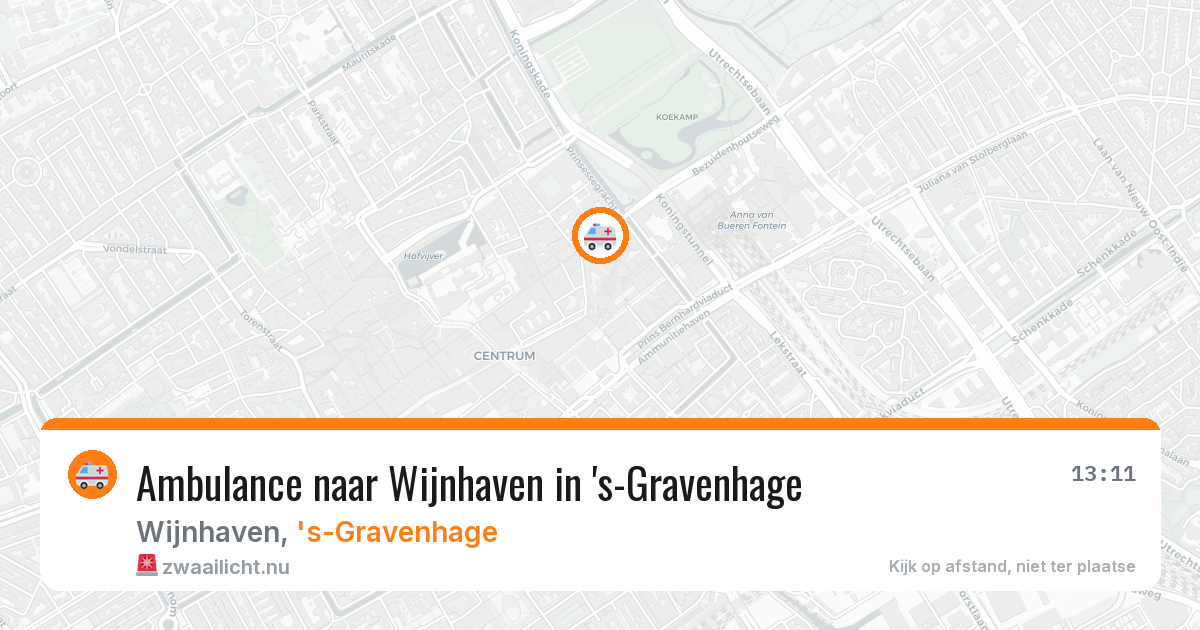 Ambulance naar Wijnhaven in 's-Gravenhage — 20 mei 2026