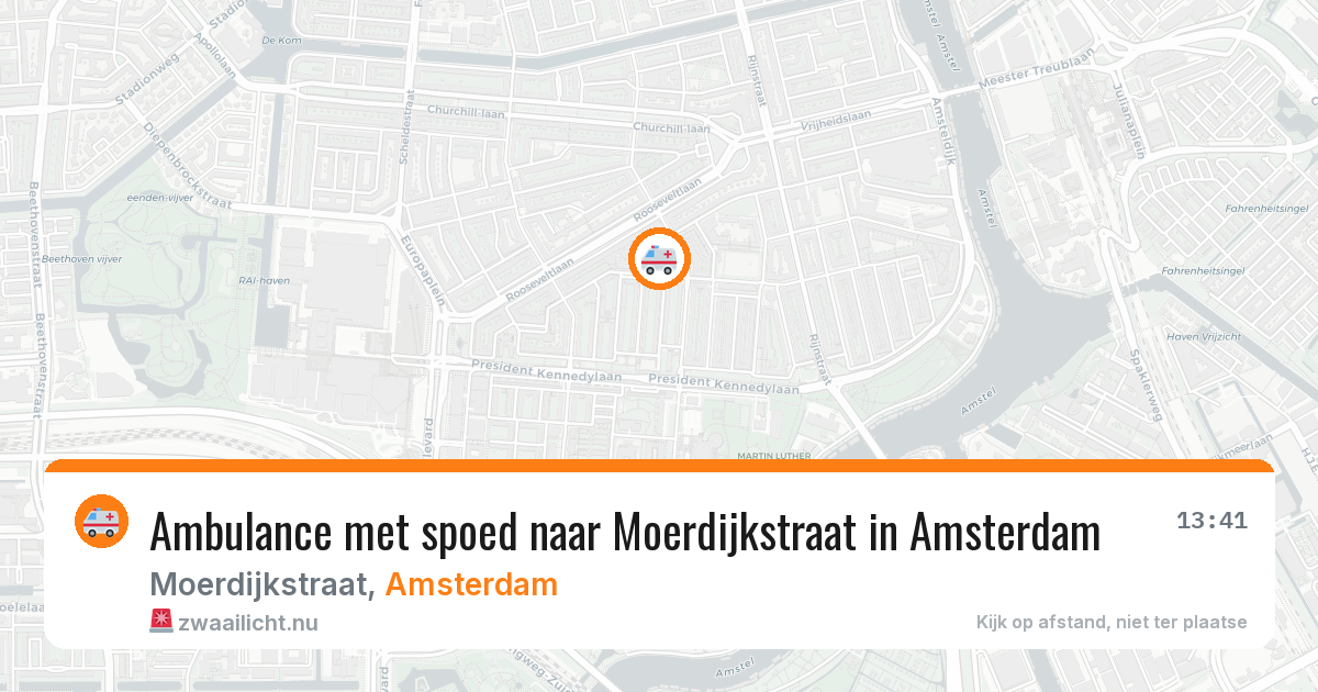 Ambulance met spoed naar Moerdijkstraat in Amsterdam — 3 jun 2026