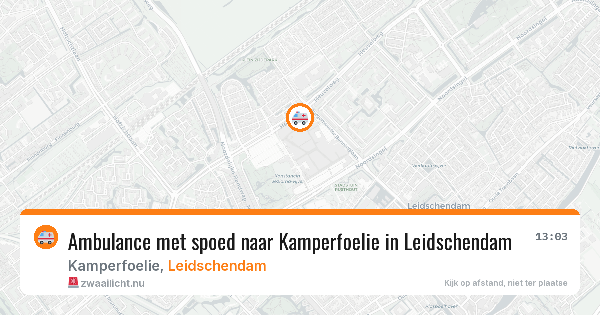Ambulance met spoed naar Kamperfoelie in Leidschendam — 14 jul 2026