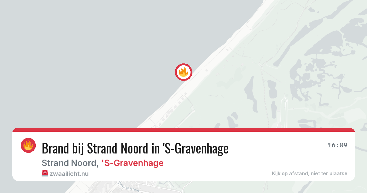 Brand bij Strand Noord in 'S-Gravenhage — 13 mei 2026
