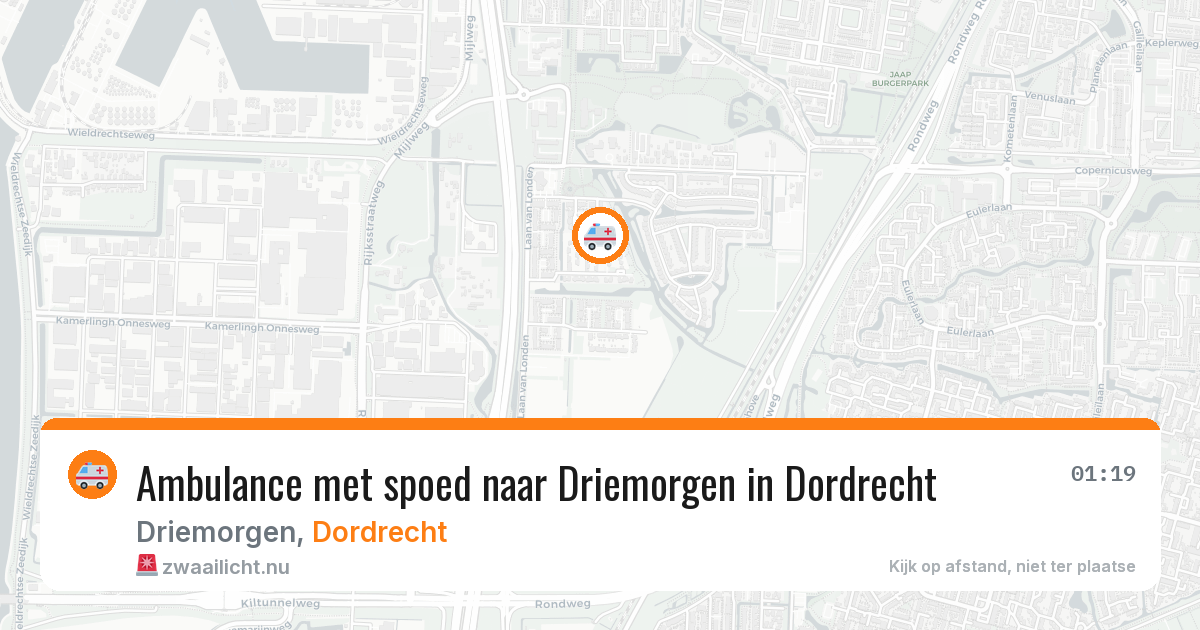 Ambulance met spoed naar Driemorgen in Dordrecht — 24 jul 2026
