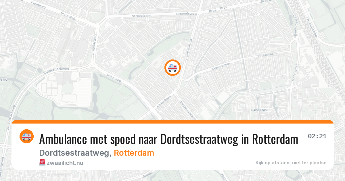 Ambulance met spoed naar Dordtsestraatweg in Rotterdam — 12 jul 2026