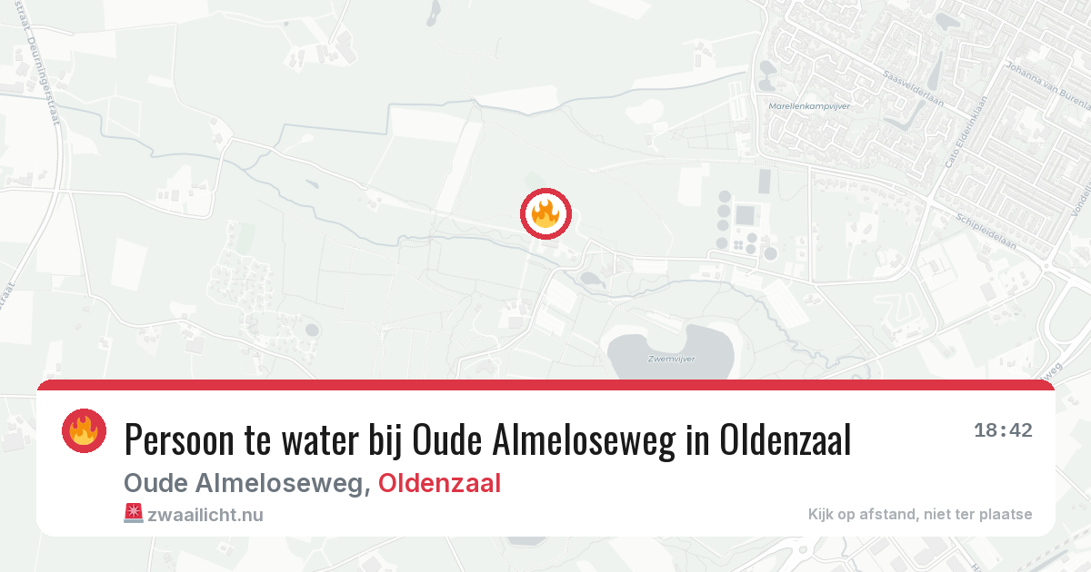 Persoon te water bij Oude Almeloseweg in Oldenzaal — 10 jul 2026