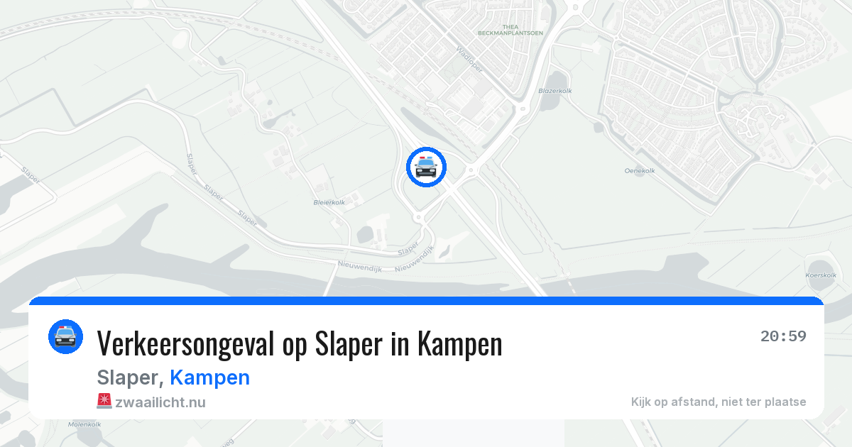 Verkeersongeval op Slaper in Kampen — 21 apr 2026