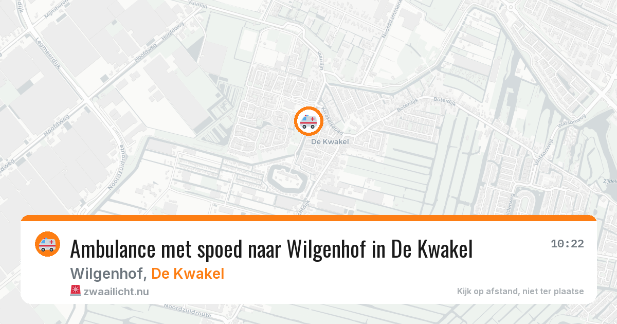 Ambulance met spoed naar Wilgenhof in De Kwakel — 22 mei 2026