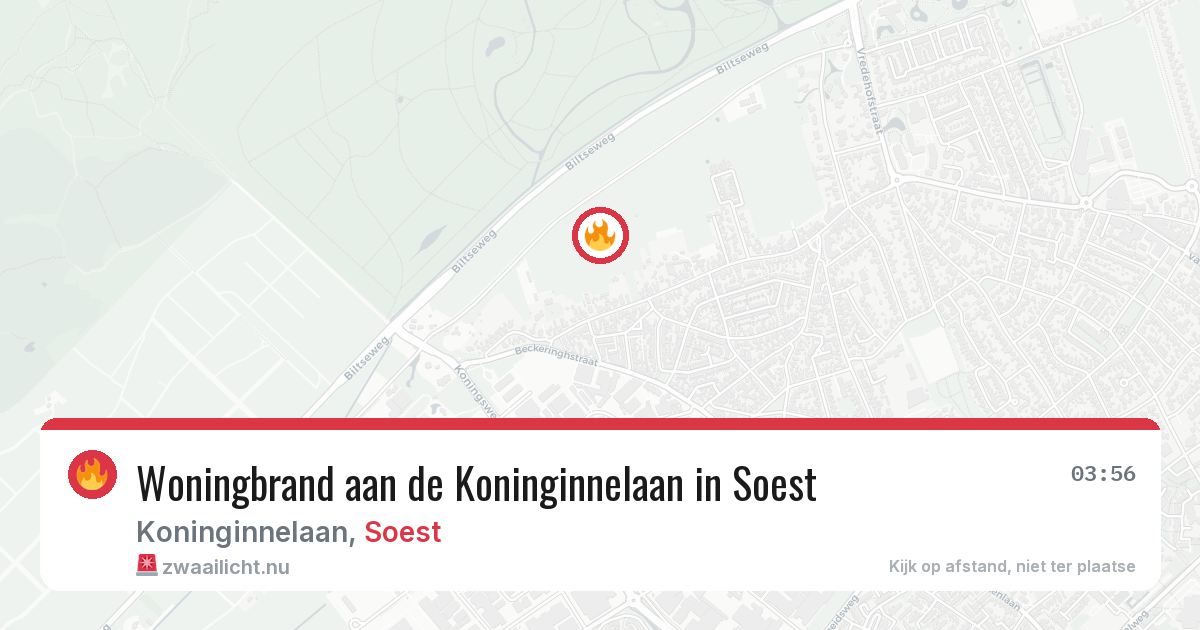 Woningbrand aan de Koninginnelaan in Soest — 20 apr 2026