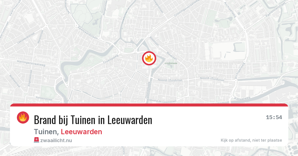 Brand bij Tuinen in Leeuwarden — 23 jul 2026