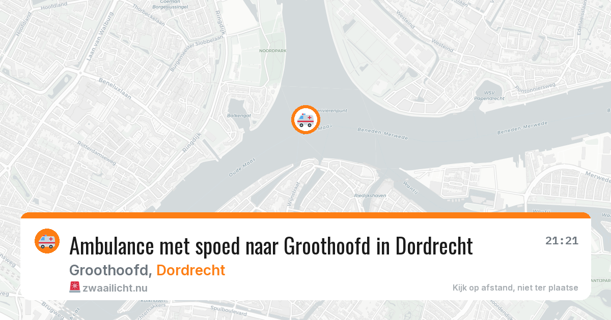 Ambulance met spoed naar Groothoofd in Dordrecht — 11 jul 2026