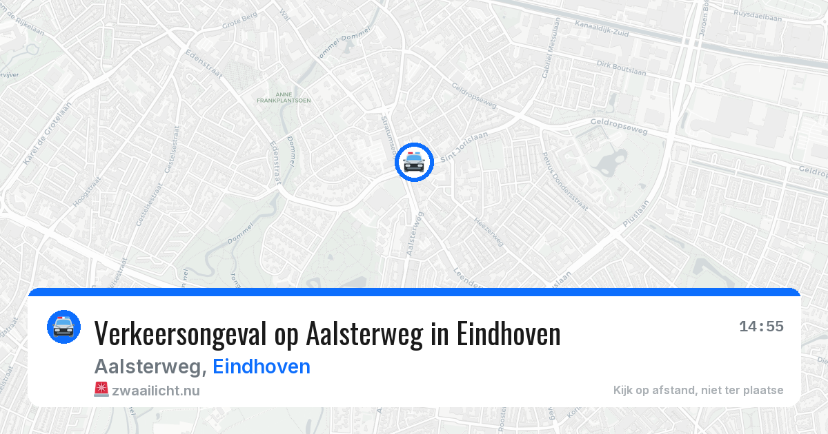 Verkeersongeval op Aalsterweg in Eindhoven — 3 mei 2026