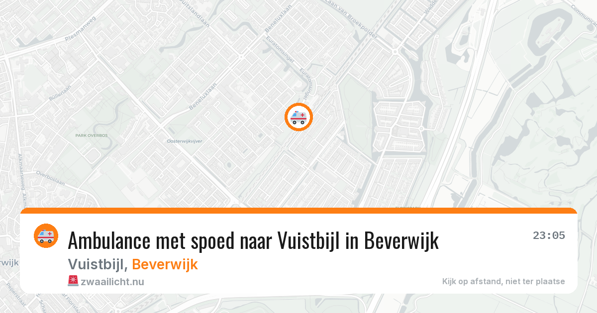 Ambulance met spoed naar Vuistbijl in Beverwijk — 20 mrt 2026