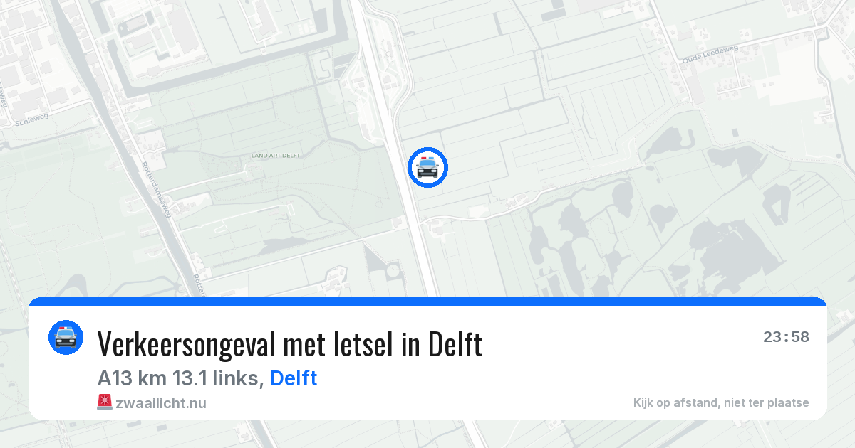 Verkeersongeval met letsel in Delft — 16 jan 2026