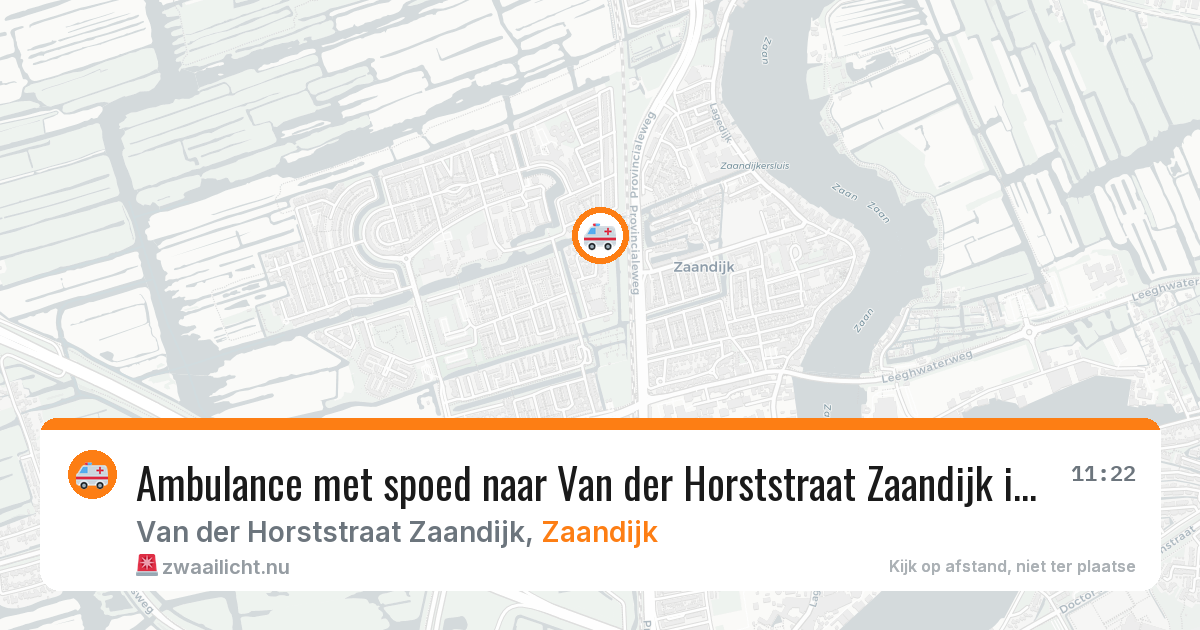 Ambulance met spoed naar Van der Horststraat Zaandijk in Zaandijk — 23 jul 2026