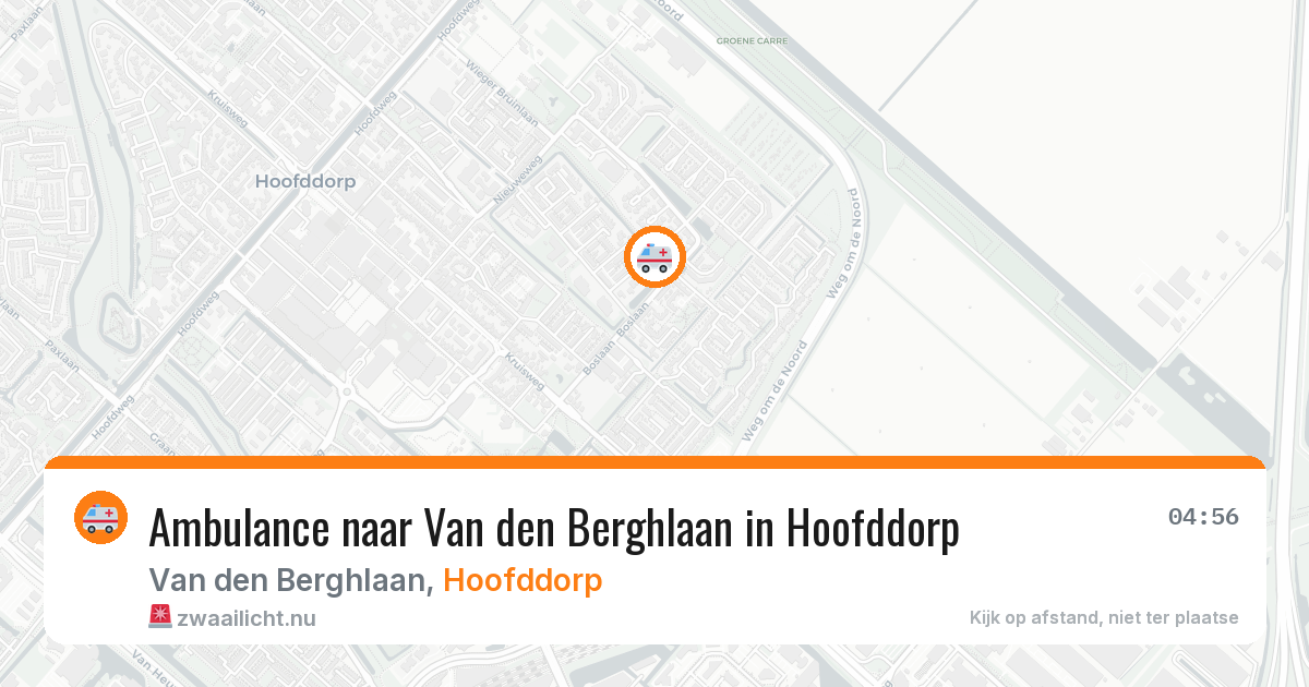 Ambulance naar Van den Berghlaan in Hoofddorp — 22 jul 2026