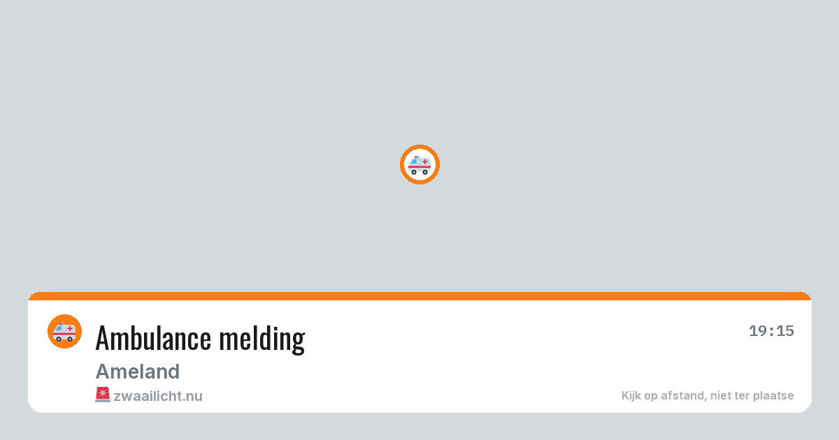 Ambulance melding — 20 jul 2026
