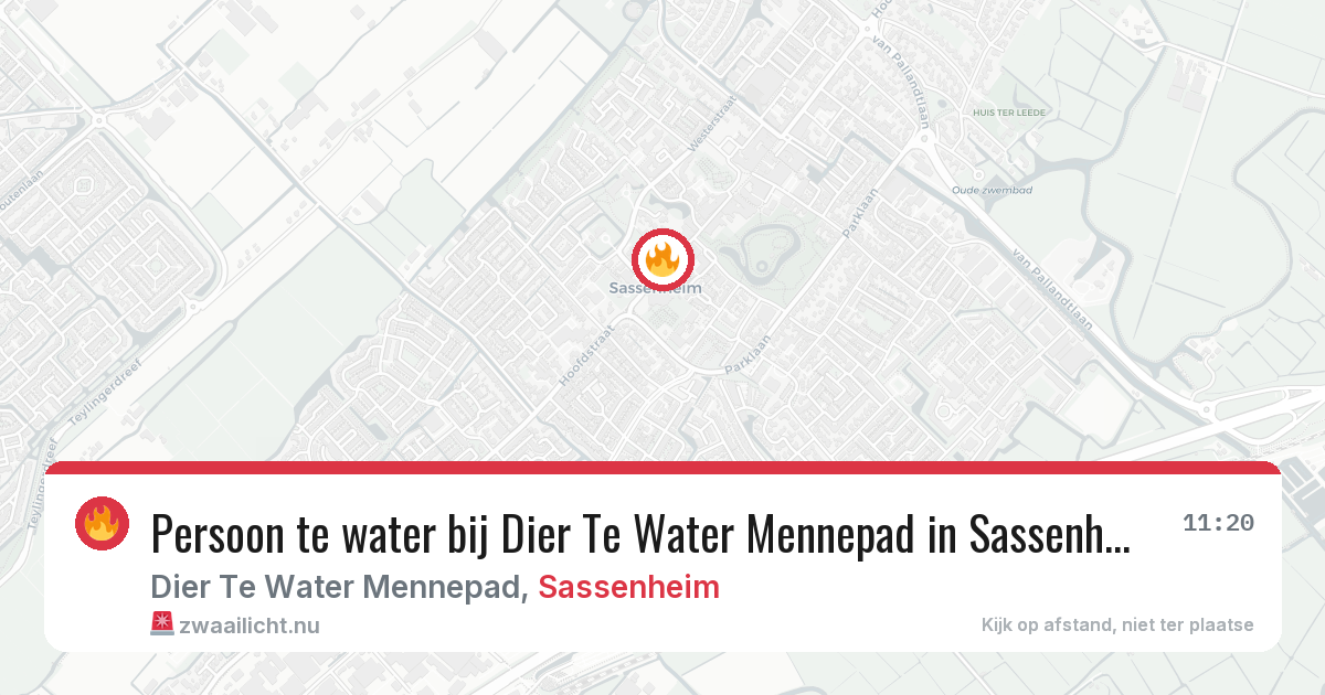 Persoon te water bij Dier Te Water Mennepad in Sassenheim — 10 jul 2026