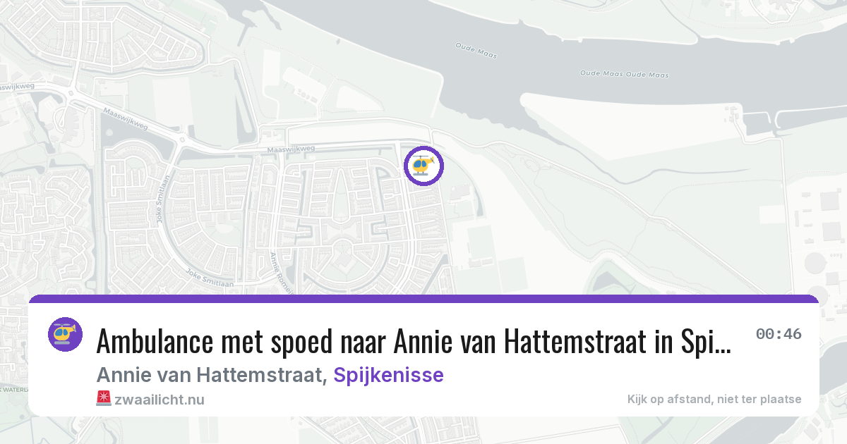 Ambulance met spoed naar Annie van Hattemstraat in Spijkenisse — 2 jun 2026
