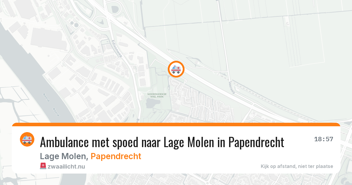 Ambulance met spoed naar Lage Molen in Papendrecht — 15 jul 2026