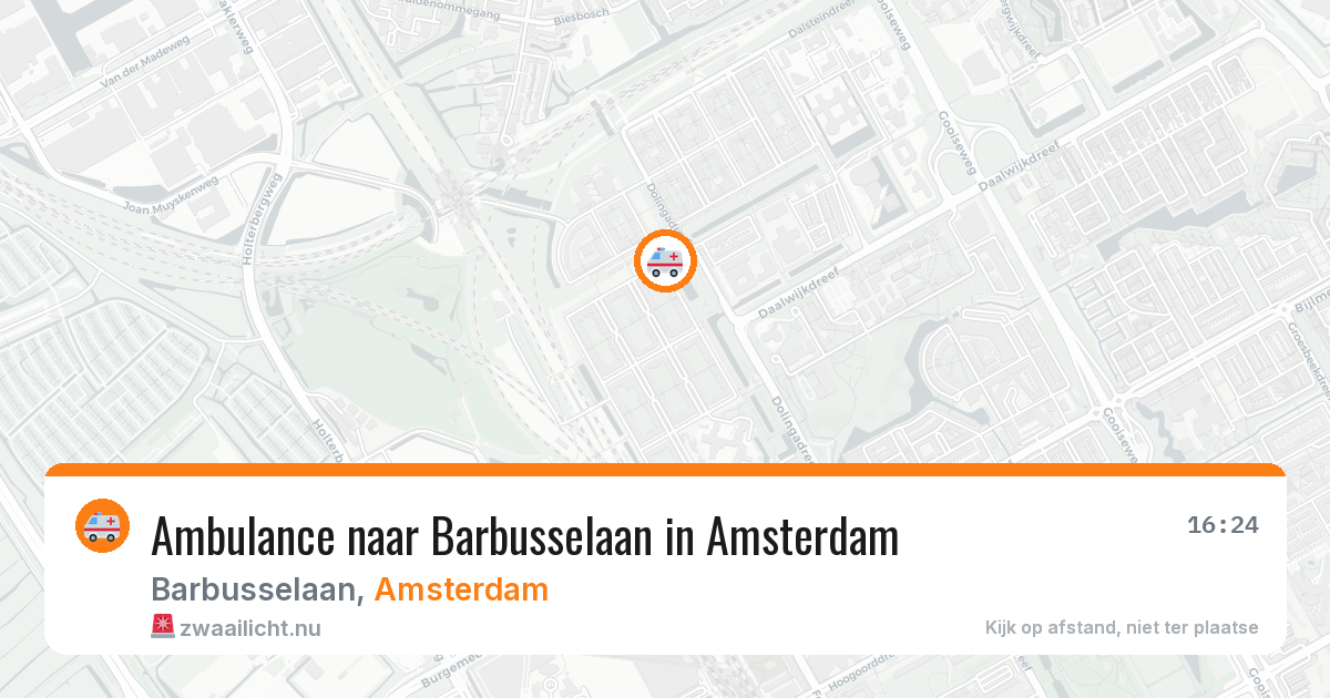 Ambulance naar Barbusselaan in Amsterdam — 12 jul 2026