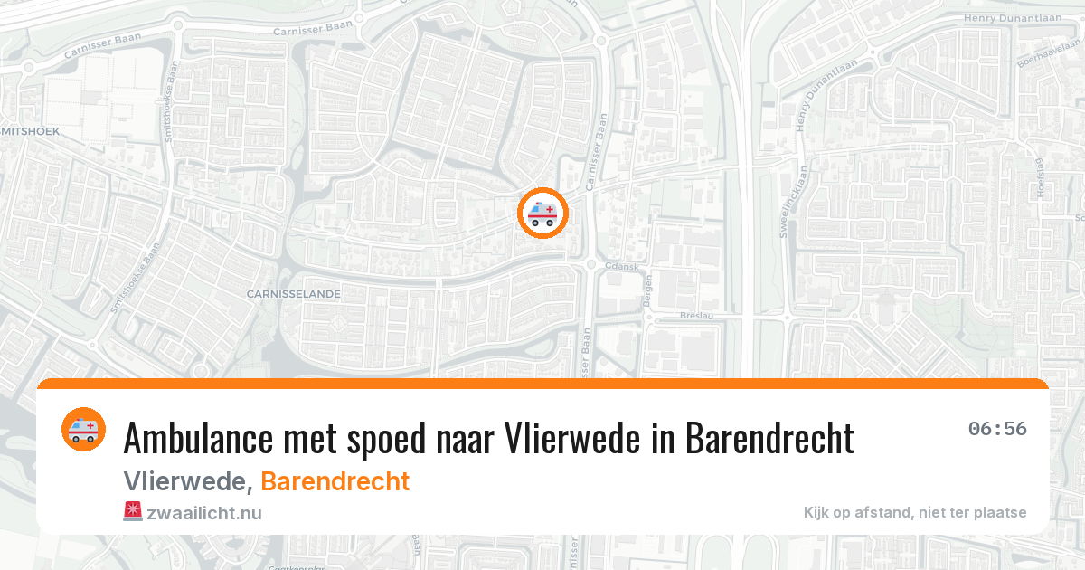 Ambulance met spoed naar Vlierwede in Barendrecht — 13 jul 2026