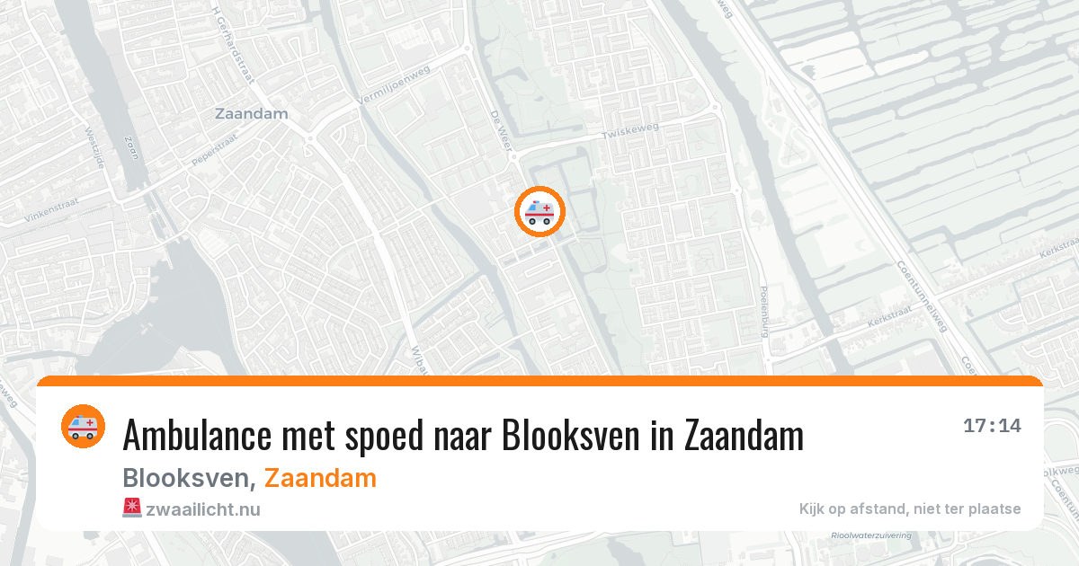 Ambulance met spoed naar Blooksven in Zaandam — 24 mei 2026