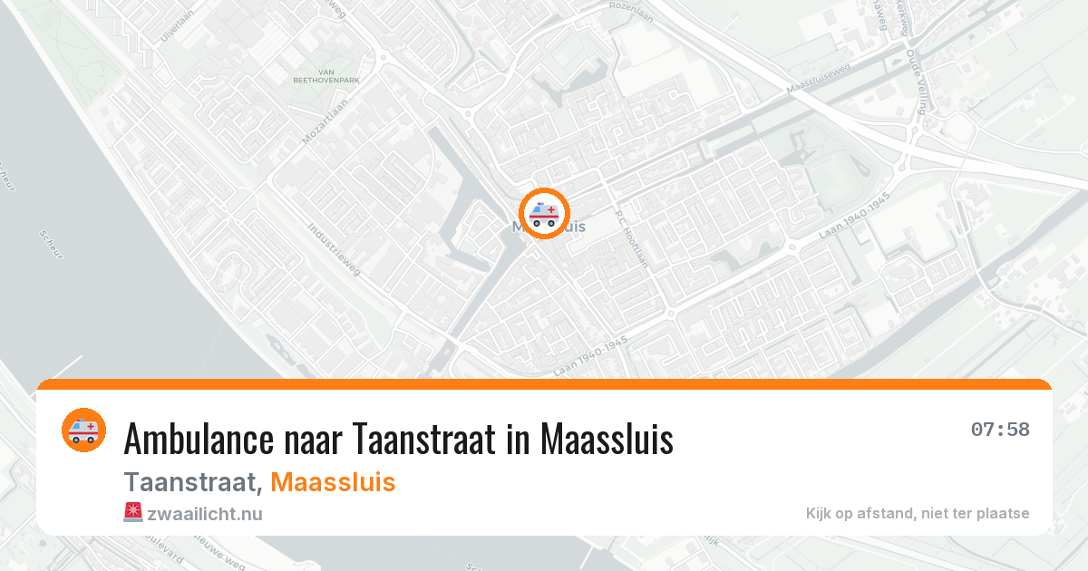 Ambulance naar Taanstraat in Maassluis — 24 mei 2026