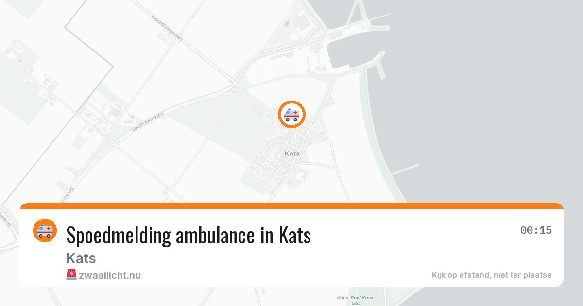 Spoedmelding ambulance in Kats — 11 apr 2026